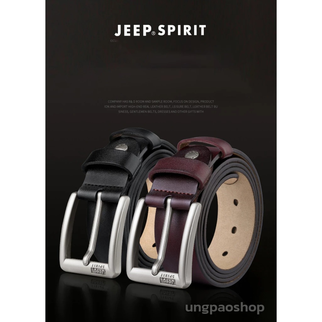 Jeep Spirit เข็มขัดหนังวัวแท้