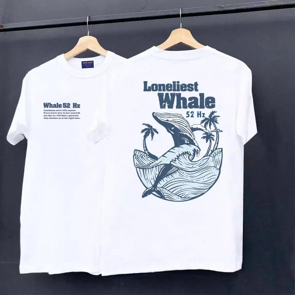 เสื้อยืด Loneliest Whale 52 Hz