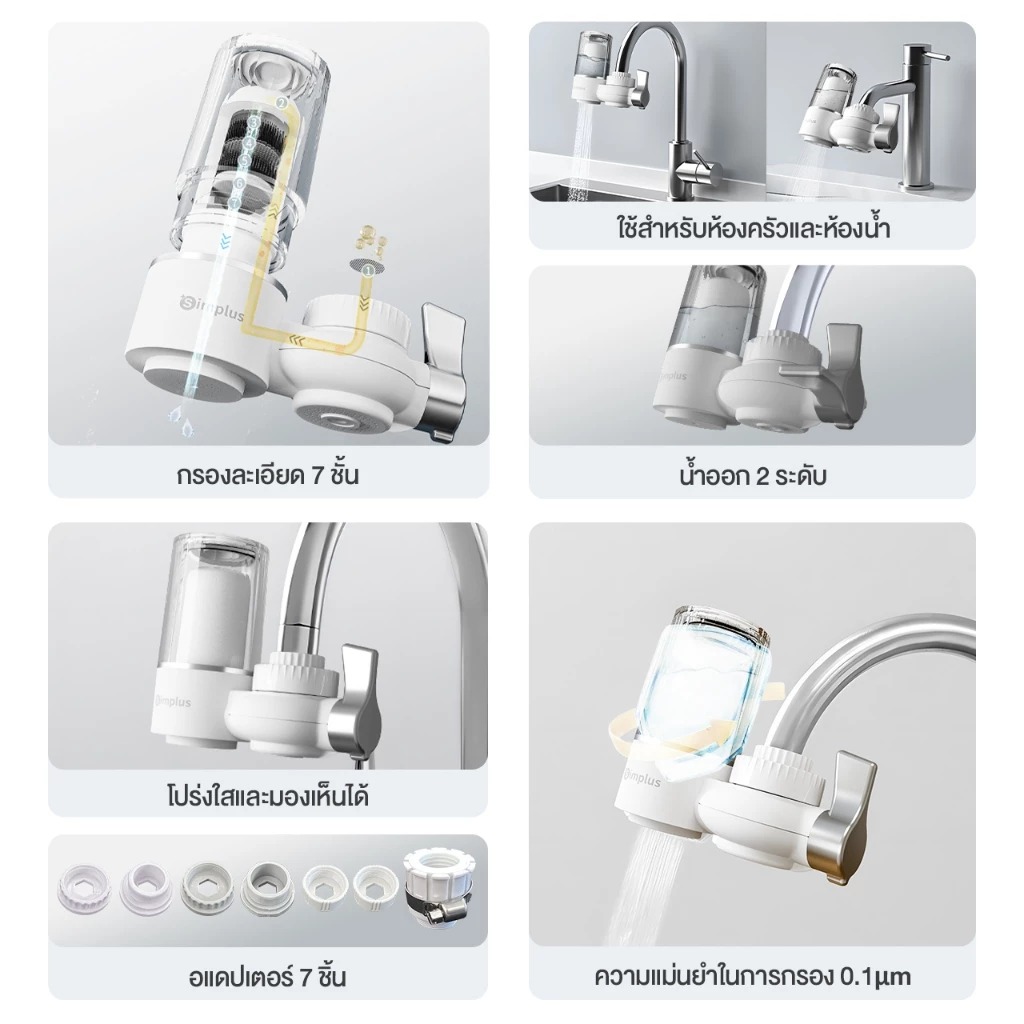 Simplus เครื่องกรองปลายก๊อก